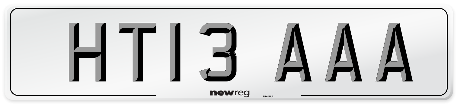 HT13 AAA Number Plate from New Reg